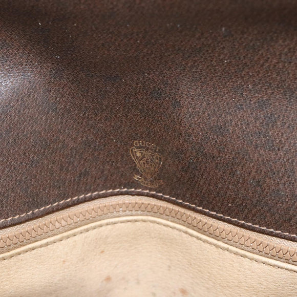 GUCCI GG Supreme Web Sherry Line Bag PVC Beige Gold 22 001 4159 Auth 160089