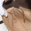 GUCCI GG Supreme Web Sherry Line Bag PVC Beige Gold 22 001 4159 Auth 160089-18