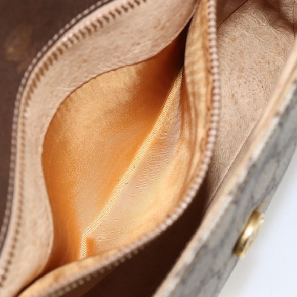 GUCCI GG Supreme Web Sherry Line Bag PVC Beige Gold 22 001 4159 Auth 160089