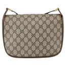 GUCCI GG Supreme Web Sherry Line Bag PVC Beige Gold 22 001 4159 Auth 160089-3