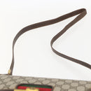 GUCCI GG Supreme Web Sherry Line Bag PVC Beige Gold 22 001 4159 Auth 160089-8