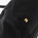 PRADA Ribbon Hand Bag Nylon Black Silver Auth 160092-9