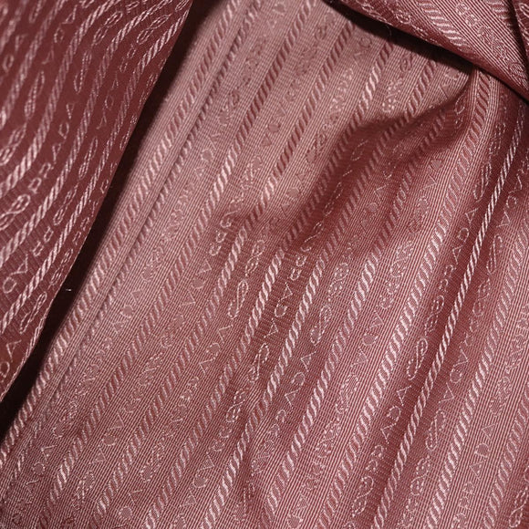 PRADA Ribbon Hand Bag Nylon Black Silver Auth 160092