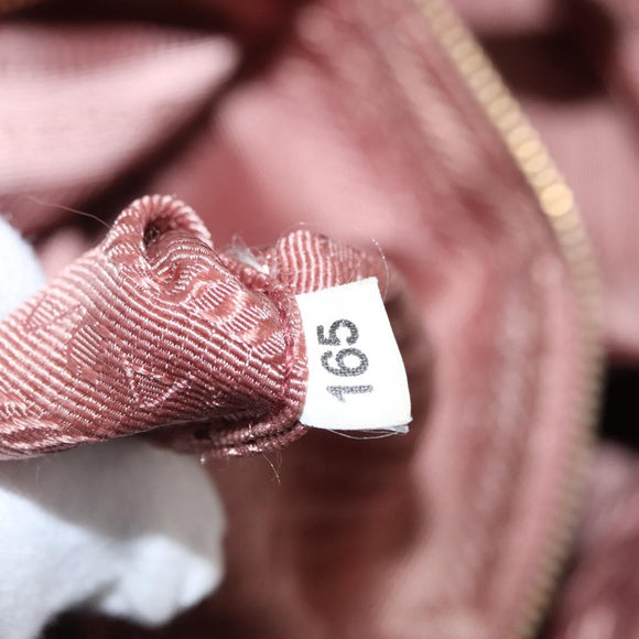 PRADA Ribbon Hand Bag Nylon Black Silver Auth 160092