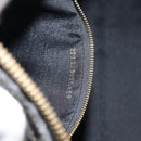 FENDI Pecan Canvas Boston Bag PVC Black Brown gold Auth 160096-22