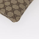 GUCCI GG Supreme Web Sherry Line Hand Bag PVC 2way Beige Gold Auth 160097-12