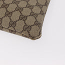 GUCCI GG Supreme Web Sherry Line Hand Bag PVC 2way Beige Gold Auth 160097-13