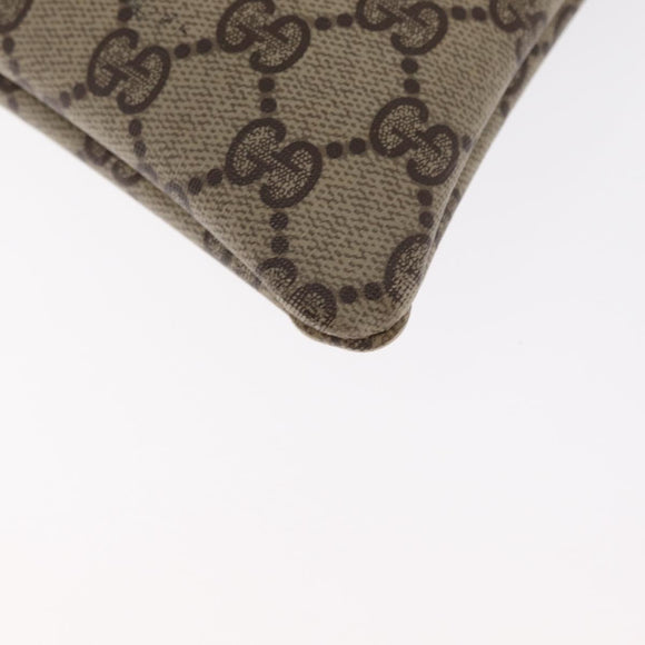 GUCCI GG Supreme Web Sherry Line Hand Bag PVC 2way Beige Gold Auth 160097