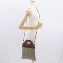 GUCCI GG Supreme Web Sherry Line Hand Bag PVC 2way Beige Gold Auth 160097-20