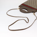 GUCCI GG Supreme Web Sherry Line Hand Bag PVC 2way Beige Gold Auth 160097-9