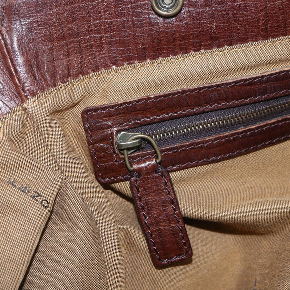 FENDI Hand Bag Zucca Canvas Black Brown Auth 160098