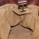 FENDI Hand Bag Zucca Canvas Black Brown Auth 160098-18