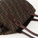 FENDI Hand Bag Zucca Canvas Black Brown Auth 160098-6