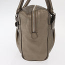 Salvatore Ferragamo Gancini Hand Bag Leather Gold Silver Auth 160099-4
