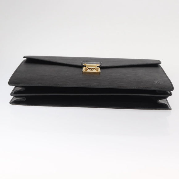 LOUIS VUITTON Epi Serviette Conseiller Business Bag Black M54422 LV Auth 160118