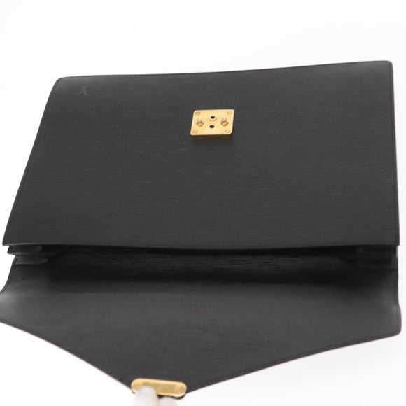 LOUIS VUITTON Epi Serviette Conseiller Business Bag Black M54422 LV Auth 160118