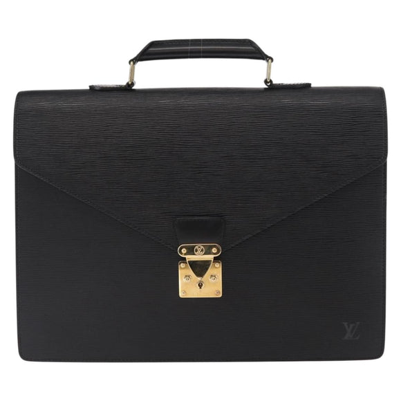 LOUIS VUITTON Epi Serviette Conseiller Business Bag Black M54422 LV Auth 160118