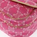 CELINE Paris Macadam Canvas Shoulder Bag Pink Gold Auth 160121-12