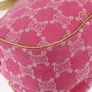 CELINE Paris Macadam Canvas Shoulder Bag Pink Gold Auth 160121-13