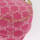 CELINE Paris Macadam Canvas Shoulder Bag Pink Gold Auth 160121-14