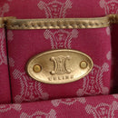 CELINE Paris Macadam Canvas Shoulder Bag Pink Gold Auth 160121-16