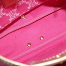 CELINE Paris Macadam Canvas Shoulder Bag Pink Gold Auth 160121-18