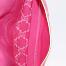 CELINE Paris Macadam Canvas Shoulder Bag Pink Gold Auth 160121-23