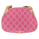CELINE Paris Macadam Canvas Shoulder Bag Pink Gold Auth 160121-3