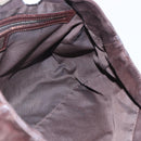 FENDI Hand Bag Suede Brown Silver Auth 160122-17