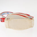 CHANEL Sports Line Shoulder Bag Canvas White Silver CC Auth 160123A-6