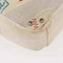 CHANEL Sports Line Shoulder Bag Canvas White Silver CC Auth 160123A-9