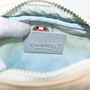 CHANEL Sports Line Shoulder Bag Canvas White Silver CC Auth 160123A-20