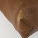 GUCCI Tote Bag Leather Brown Silver Auth 160133-11