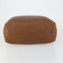 GUCCI Tote Bag Leather Brown Silver Auth 160133-9