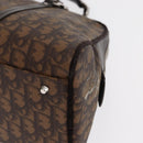 Christian Dior Romantic Trotter Canvas Hand Bag PVC Brown Silver Auth 160136-14