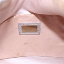 FENDI Zucchino Canvas Hand Bag Silver Auth 160139-19