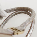 FENDI Zucchino Canvas Hand Bag Silver Auth 160139-8