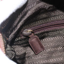PRADA Chain Quilted Shoulder Bag Nylon Brown Gold Auth 160140-20