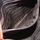 PRADA Chain Quilted Shoulder Bag Nylon Brown Gold Auth 160140-23