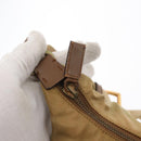 PRADA Shoulder Bag Nylon Beige Gold Auth 160150-9