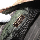 PRADA Shoulder Bag Nylon Beige Gold Auth 160150-19