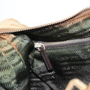PRADA Shoulder Bag Nylon Beige Gold Auth 160150-22