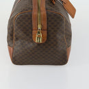 CELINE Macadam Canvas Boston Bag PVC Leather Brown Gold Auth 160152-5