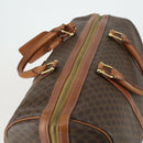 CELINE Macadam Canvas Boston Bag PVC Leather Brown Gold Auth 160152-6