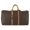LOUIS VUITTON Monogram Keepall Bandouliere 55 Boston Bag M41414 LV Auth 160153-2