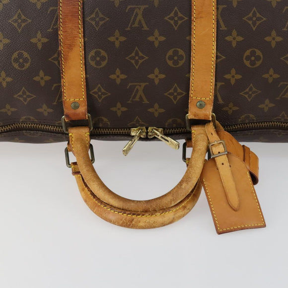 LOUIS VUITTON Monogram Keepall Bandouliere 55 Boston Bag M41414 LV Auth 160153