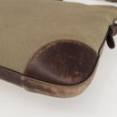 PRADA Shoulder Bag Canvas Beige Silver Auth 160170-12