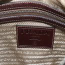 PRADA Shoulder Bag Canvas Beige Silver Auth 160170-16
