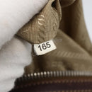 PRADA Shoulder Bag Canvas Beige Silver Auth 160170-22