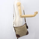 PRADA Shoulder Bag Canvas Beige Silver Auth 160170-23